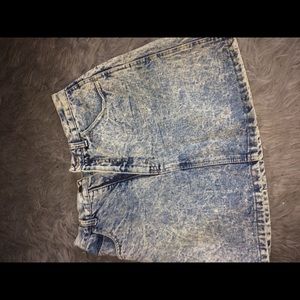 High waist jean skirt